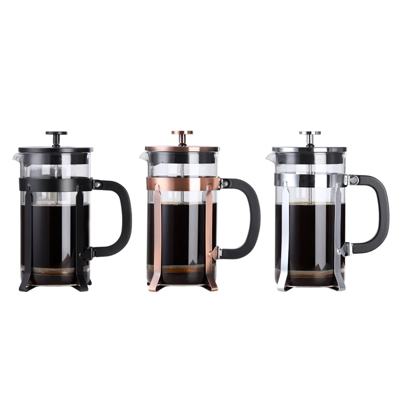 

Home use Portable Food grade Travel French Press Glass Amazon Top Seller French Press Coffee Make, Customized color
