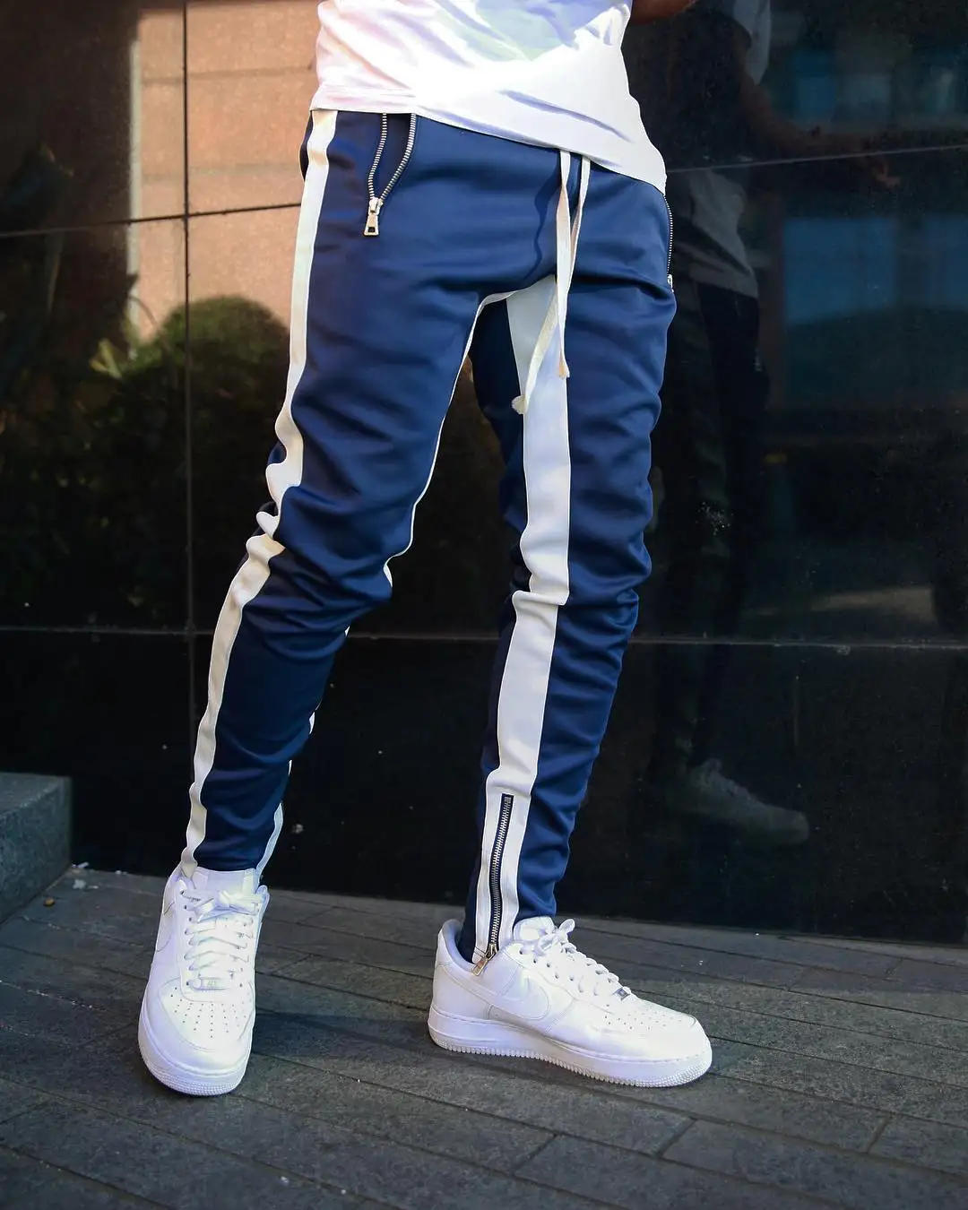 mens skinny tracksuit bottoms