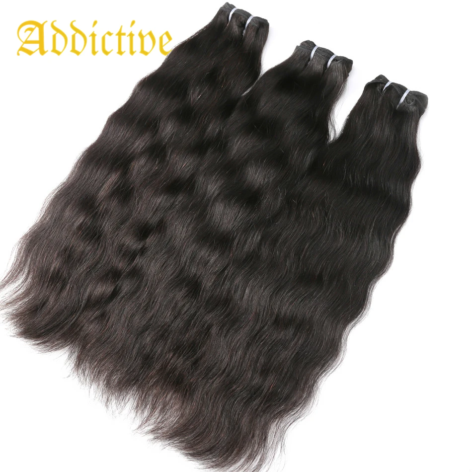 

Addictive Virgin Human Bundles Hair Bundle Mink Hair Vendor Deals 10A Grade Brazilian Natural Raw Indian Straight 1/3 Bundles