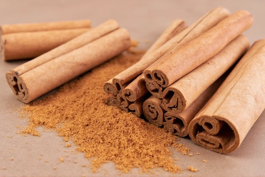 Various spice jars including cinnamon alternatives like allspice, nutmeg, and cardamom