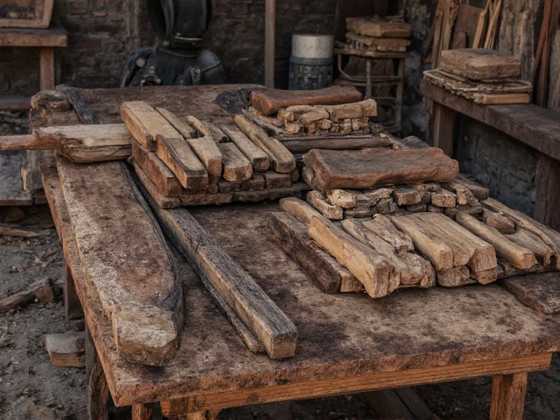 Iron ingots and wood planks arranged for smithing table crafting