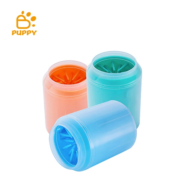 

High Quality Pet Paws Cleaner Brush Dog Plunger Feet Washer Dog Muddy Paw Cleaner, Blue, orange, green