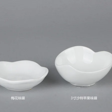 
Saudi Arabian style high quality ceramic apple shaped dipping soy sauce dish seasoning dish for restaurant hotel 
