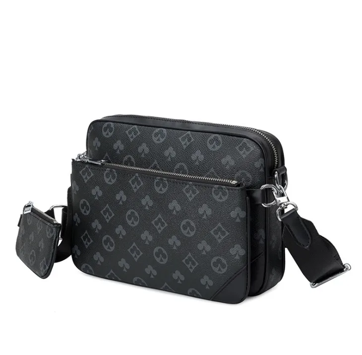 

luxury brand pattern men handbag with purse