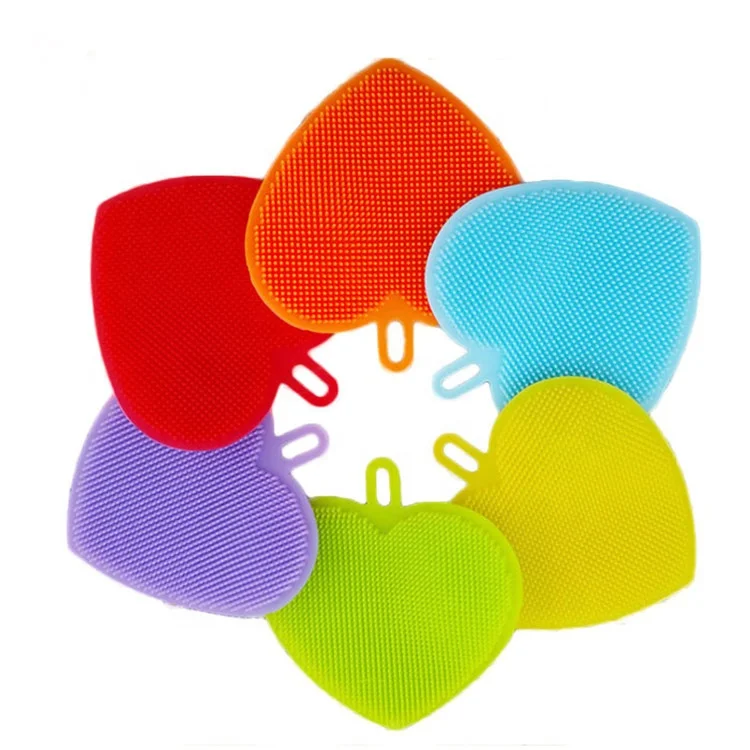 

Silicone Brush Food Grade Silicone Cleaning Brush Kitchen Cleaning Brush, Blue,red,yellow,orange,pink,green,purple