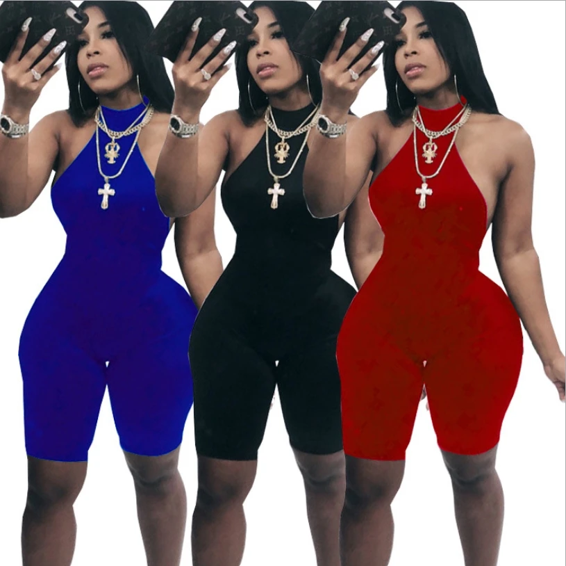 

2021 Sexy Ladies Bodycon Rompers One Shoulder Sleeveless Nightclub Wear Summer Women Clothing One Piece jogger yoga Jumpsuit