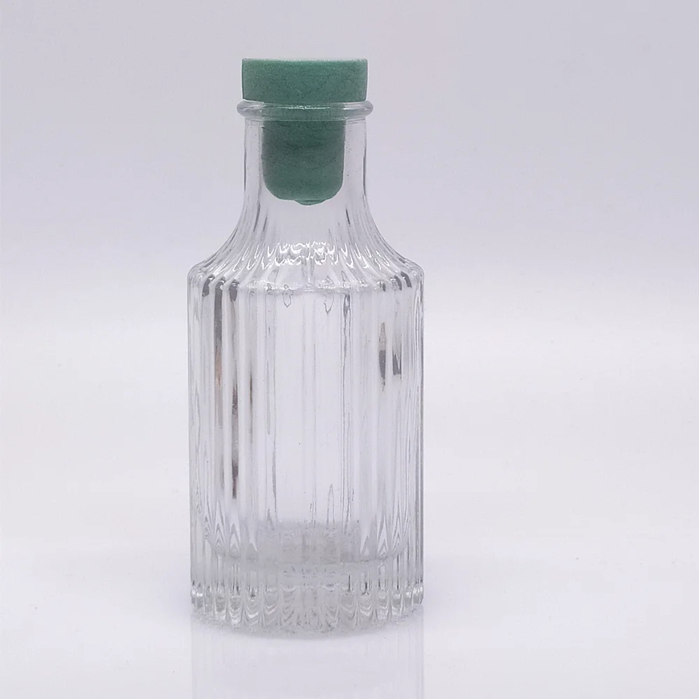 
90ml empty lined shaped reed diffuser glass bottles ZB1268 