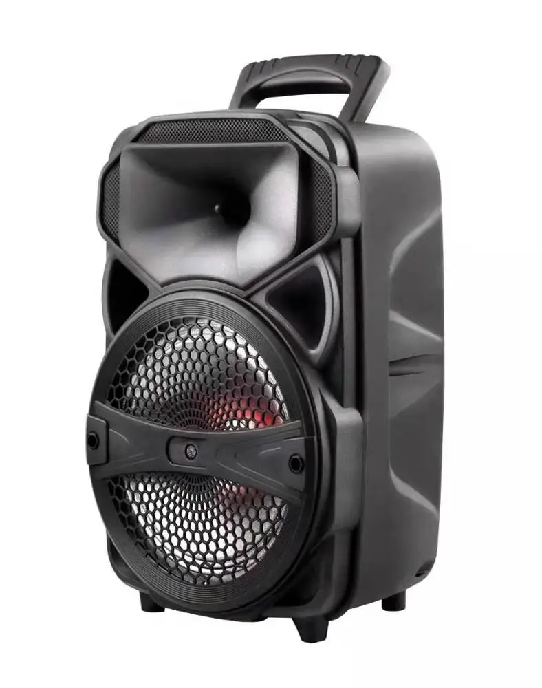 8 inch subwoofer rechargeable portable speaker with light