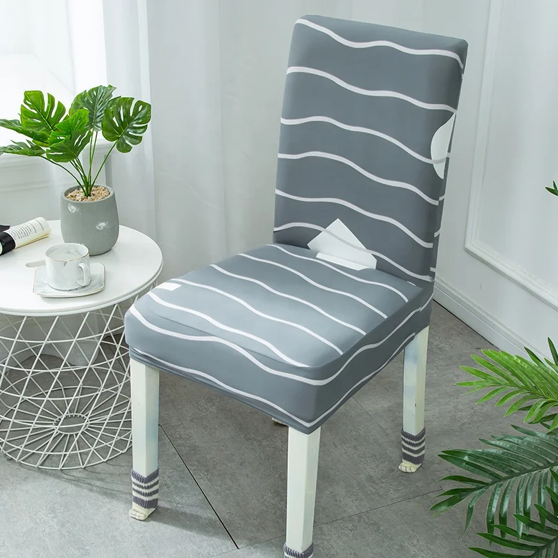 
Simple hotel restaurant printed stretch chair cover for home 