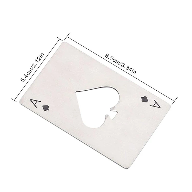 

Casino Bottle Opener Stainless Steel Poker Card Cap Opener
