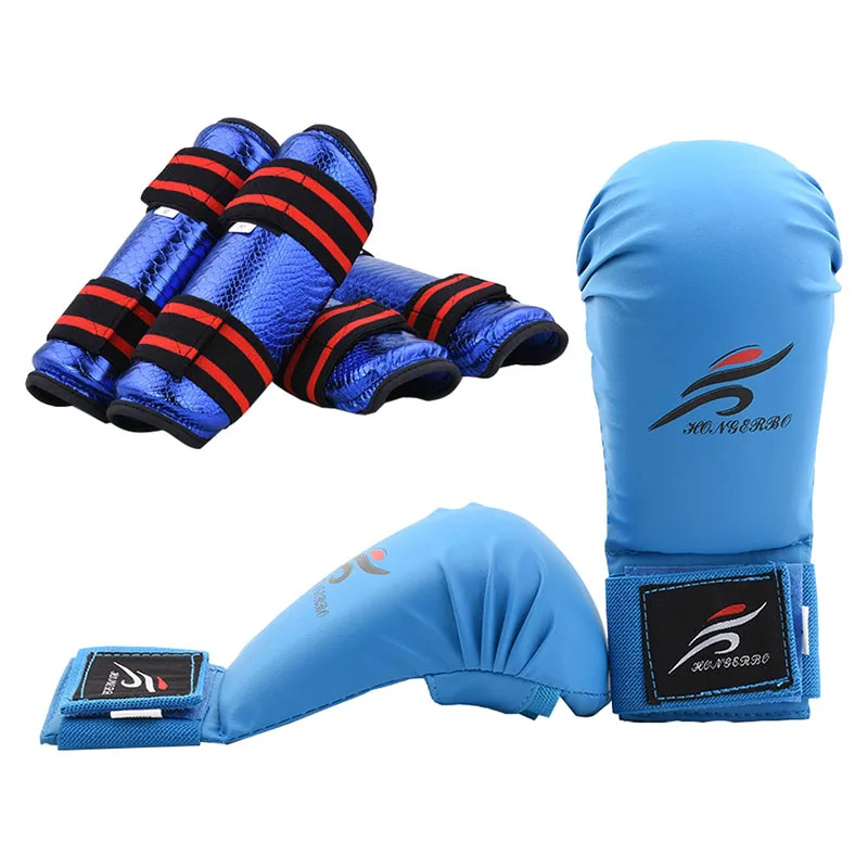 

MMA Gloves in TKD Taekwondo Uniform of Boxing Gloves Kids Shin Guards Arm Guards Karate Protective Suit Martial Arts Uniform in, Red, blue