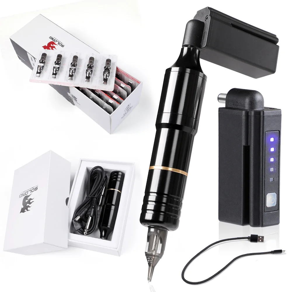 

Wireless American Superior Rechargeable Tattoo Machine Rotatory, Black