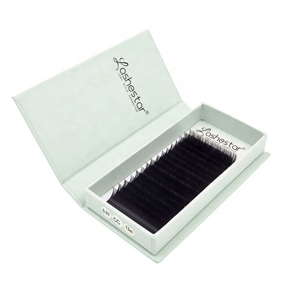 

Cashmere Individual Lash Extension Private Label Volume Mink Eyelash Extension Lash extension With Custom Packaging, Pp black, matte/glossy