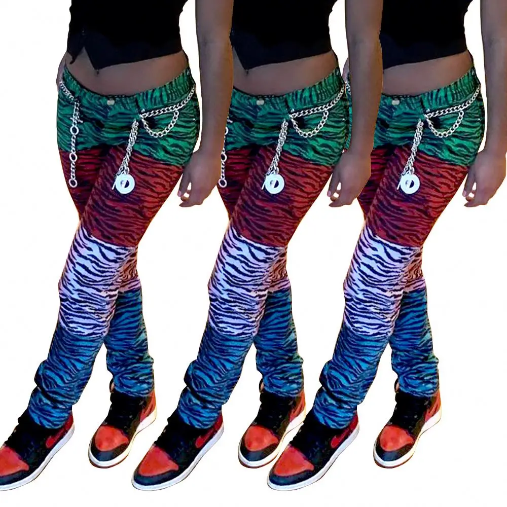 

MD-20120823 Fall winter 2021 Wholesale Women Wtacked Wweatpants Wargo Wants Stretch Somen's Stacked Pants