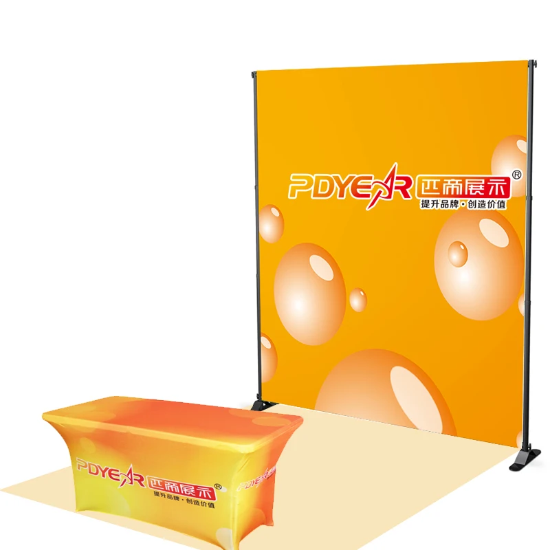 
RTS custom adjustable portable exhibition booth backdrop fabric banner telescopic trade show display stand  (62008044224)