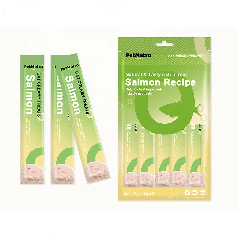 

shandong cat snacks manufacturers wholesale cat treats and high protein cat food with15g sample bags, Brown