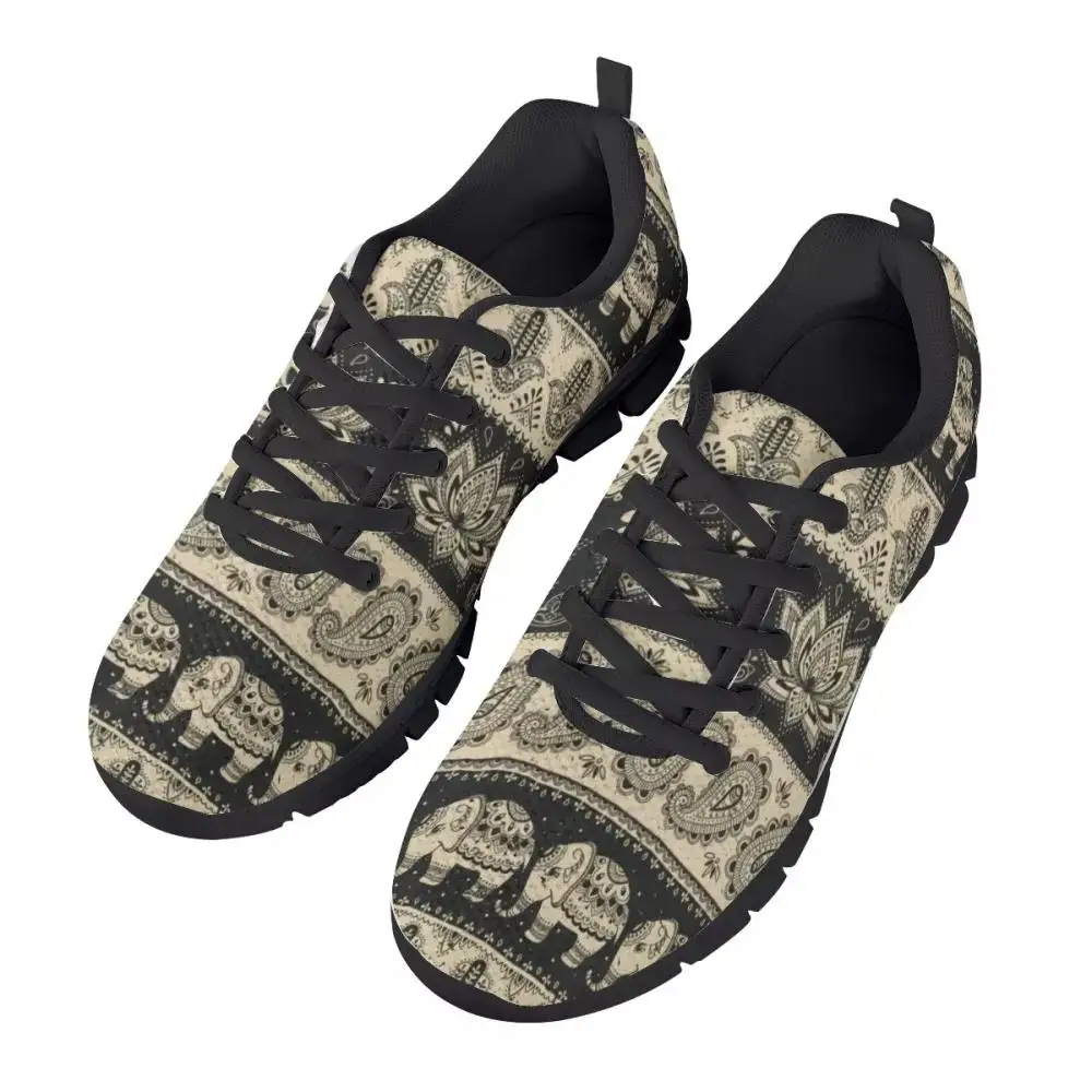 

Factory Outlet Men Breathable Black White Sole High Quality Sport Casual Shoe Elephant Aztec Designs Customized Shoes Man