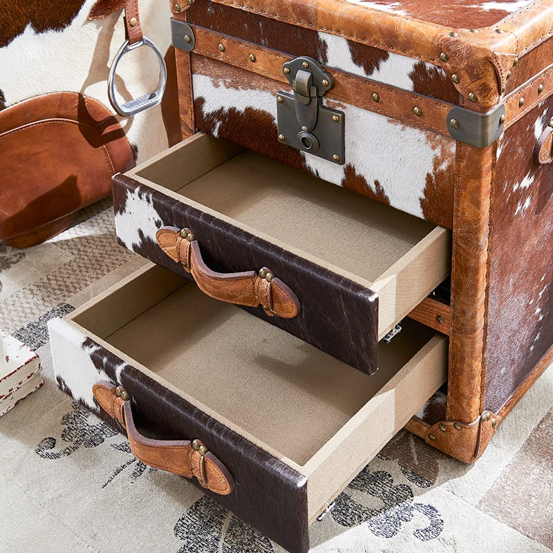 Ponyskin Genuine Leather Vintage Steamer Trunk With Rivets Buy Trunk