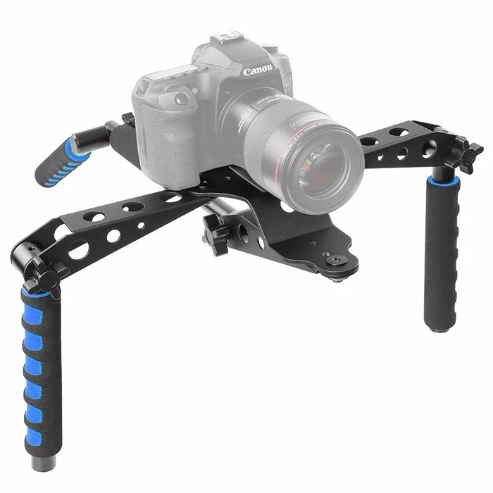 

Wholesale Aluminum Movie Film Shoulder Mount Support Rig Video Cage Kit Stabilizer For DSLR Camera, Black