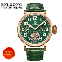 

2020 ENLOONG Real Luxury Flying Tourbillon Watches Aviator with Power Display Mechanical Wrist Watch Men OEM Pilot Watch Luxury