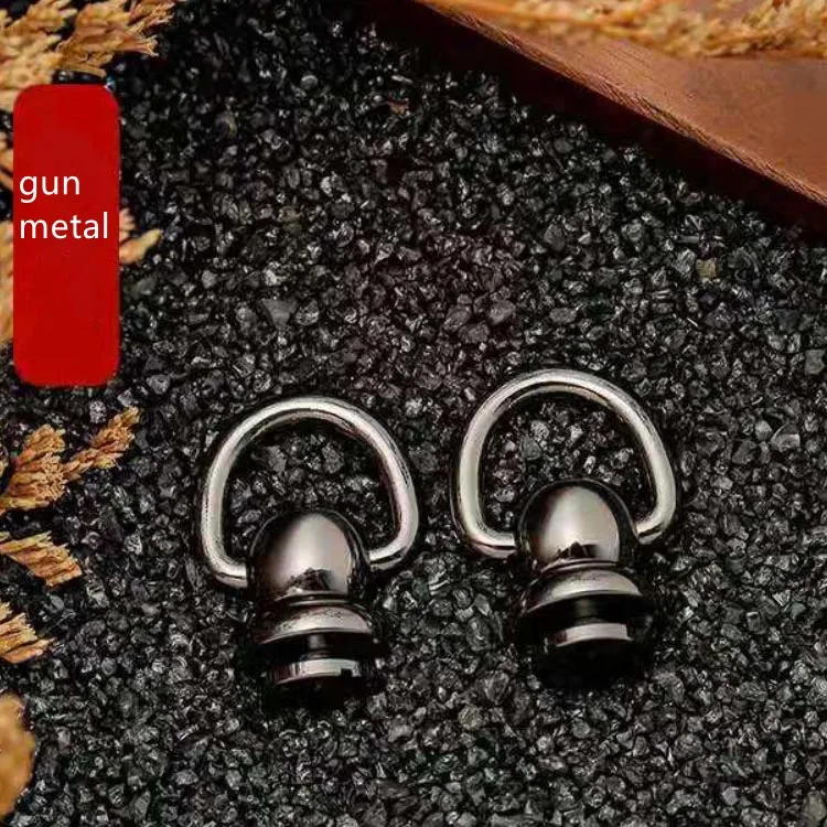 

Leather craft Ball post with ring brass Solid Screw Nail Rivet round head button Leather stud screw for handbag