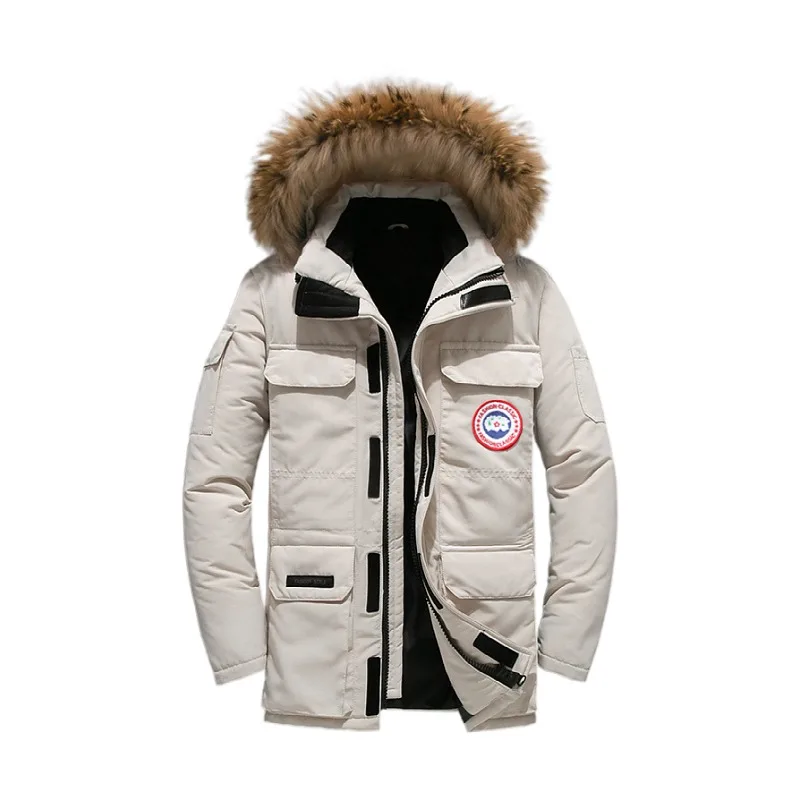 

Big Fur Collar Original Canada Style Men's Plus Size Goose Down Jacket Outdoor Winter Jackets warm puffer coat