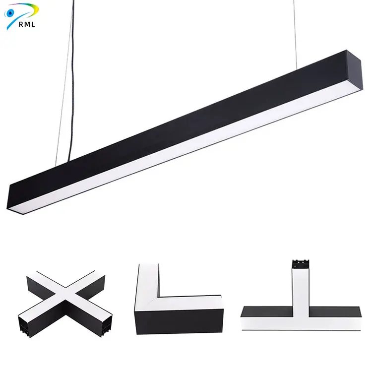 

LED Hanging Lamp 1200mm Rectangular pendant lights Dimmable Seamless Connection Linear light For Supermarket Office