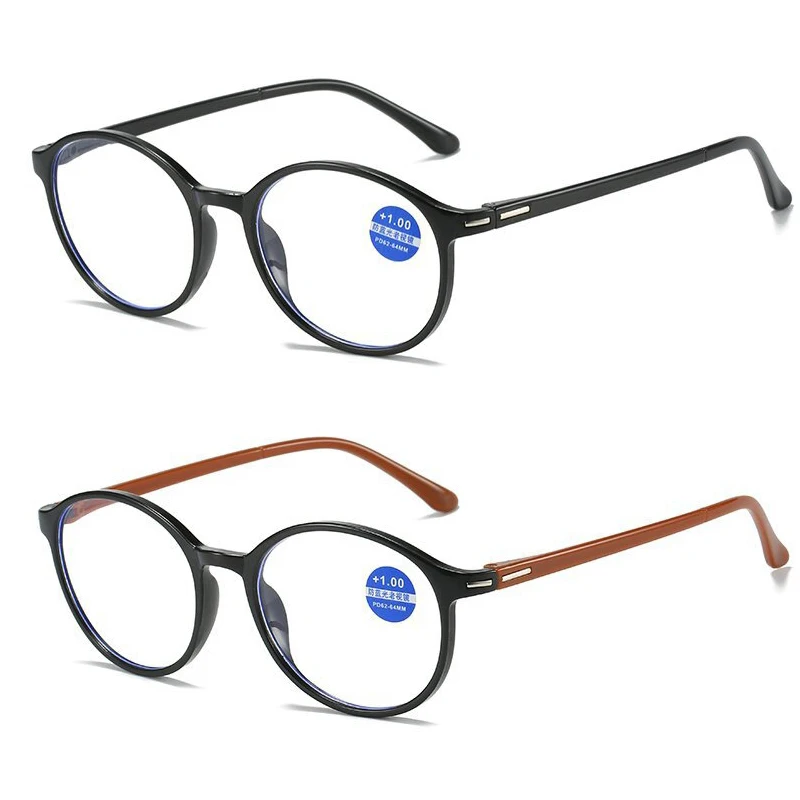 

2023 New Arrive Anti Blue Light Glasses Reading Glasses Factory Wholesale Fashion Round Ultra Light Reader Eyeglasses
