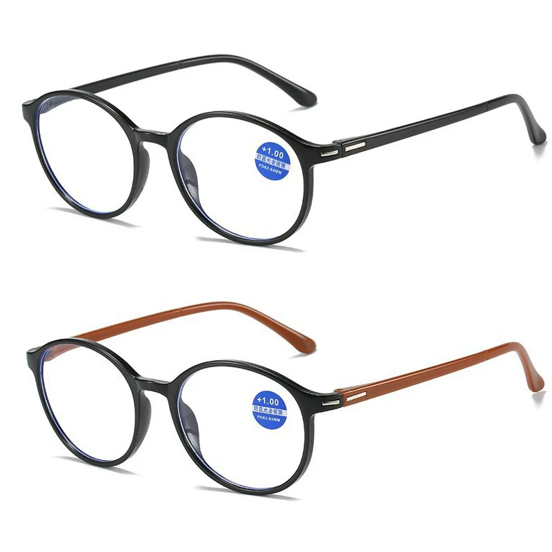 2023 New Arrive Anti Blue Light Glasses Reading Glasses Factory Wholesale Fashion Round Ultra Light Reader Eyeglasses