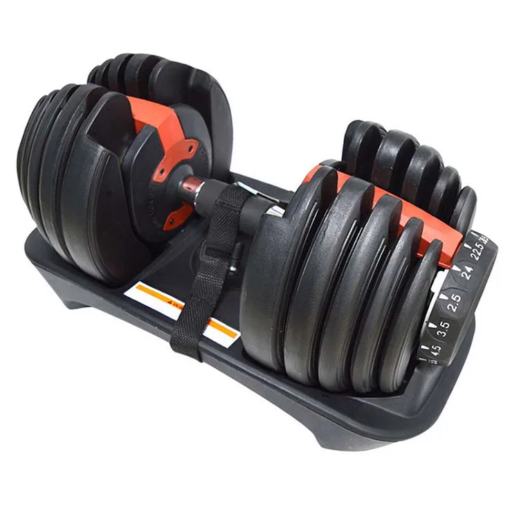 

Fitness Gym Equipment 10kg 40kg Weights Adjustable Dumbbell set 24KG, Black