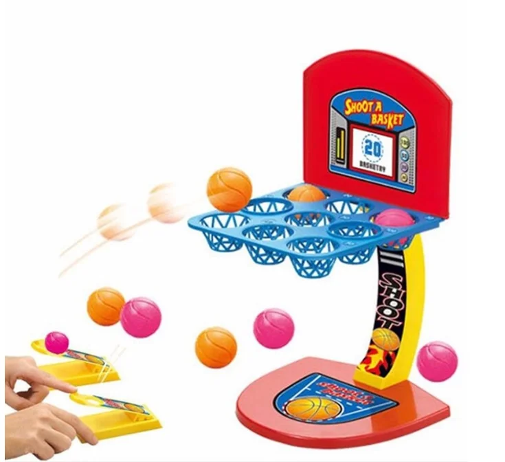 

Kids Play Educational Indoor Game Mini Desktop Play Game Basketball Shooting Toy Machine, Red