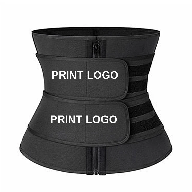 

High Quality New Custom Logo Double Belts Slimming ShapeWear Women Waist Support Body Shaper Corset Waist Trainer Tape, Black,pink
