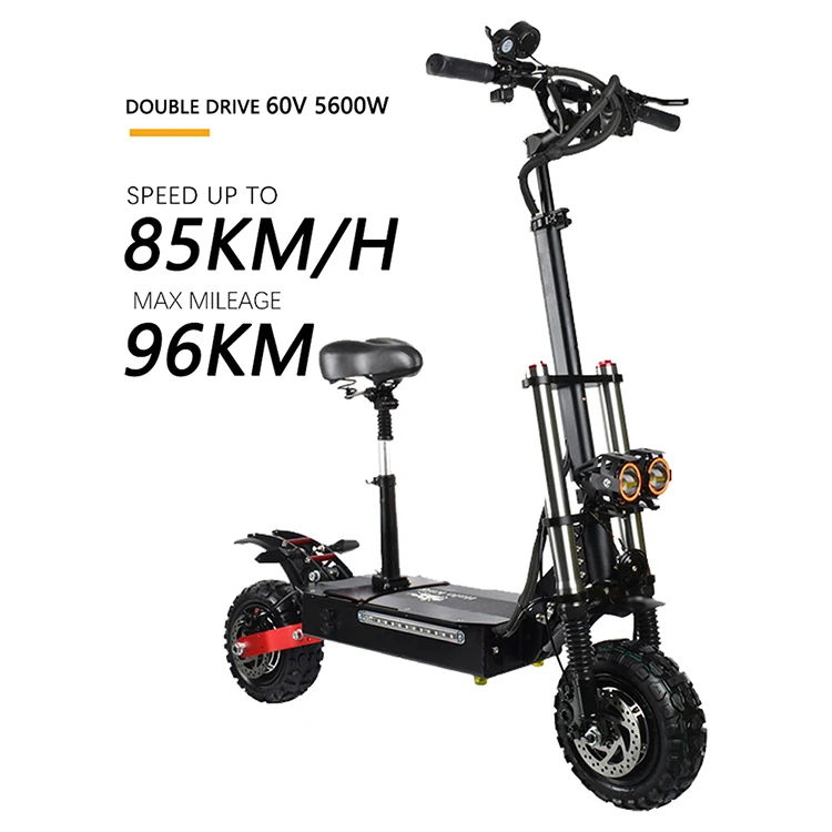 

Halo Knight T107 Electric Scooter EU Warehouse 60V 5600W Off Road Electric Scooter Dual Motor Patinete