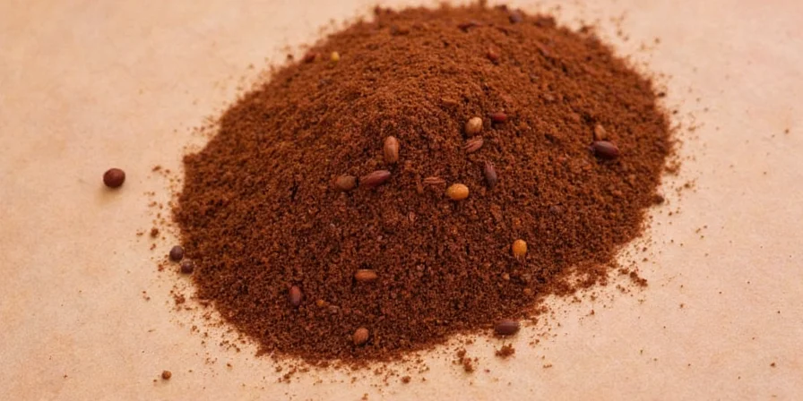 Jerk seasoning with allspice and other spices in a mortar and pestle