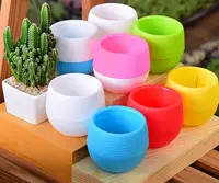 

mini color plastic plant pots flower pots planters