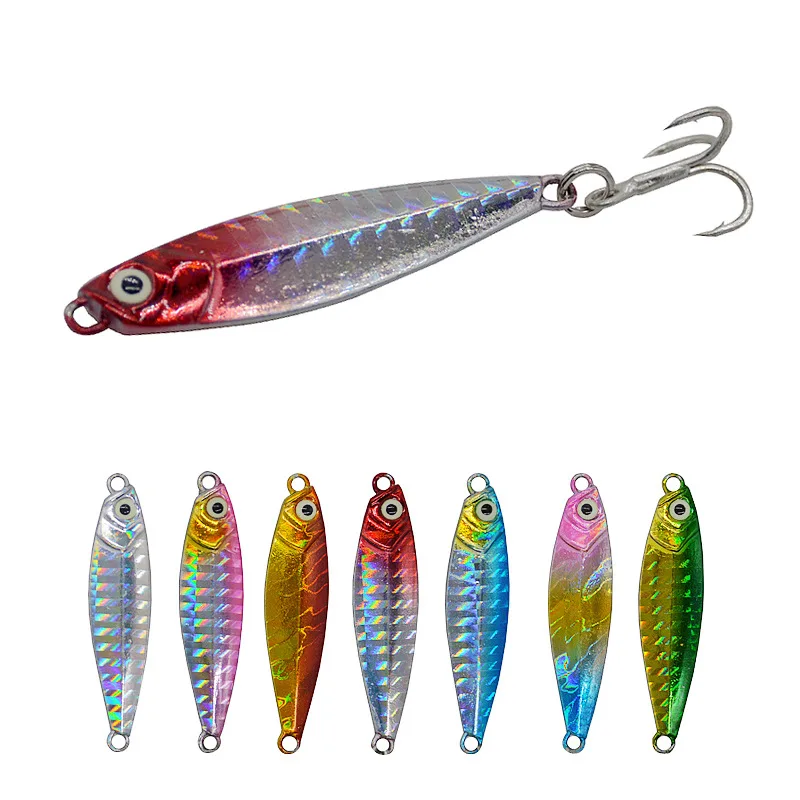 

HAWKLURE Metal jig lure 7g 10g 15g 20g 30g 40g Jigging Lure Hard Bait, 7 colors