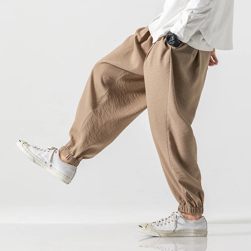 

2021 Spring New Large Size Loose Sweatpants Hong Kong Style Trendy Harem Pants Japanese Men's Casual Pants, Customized color