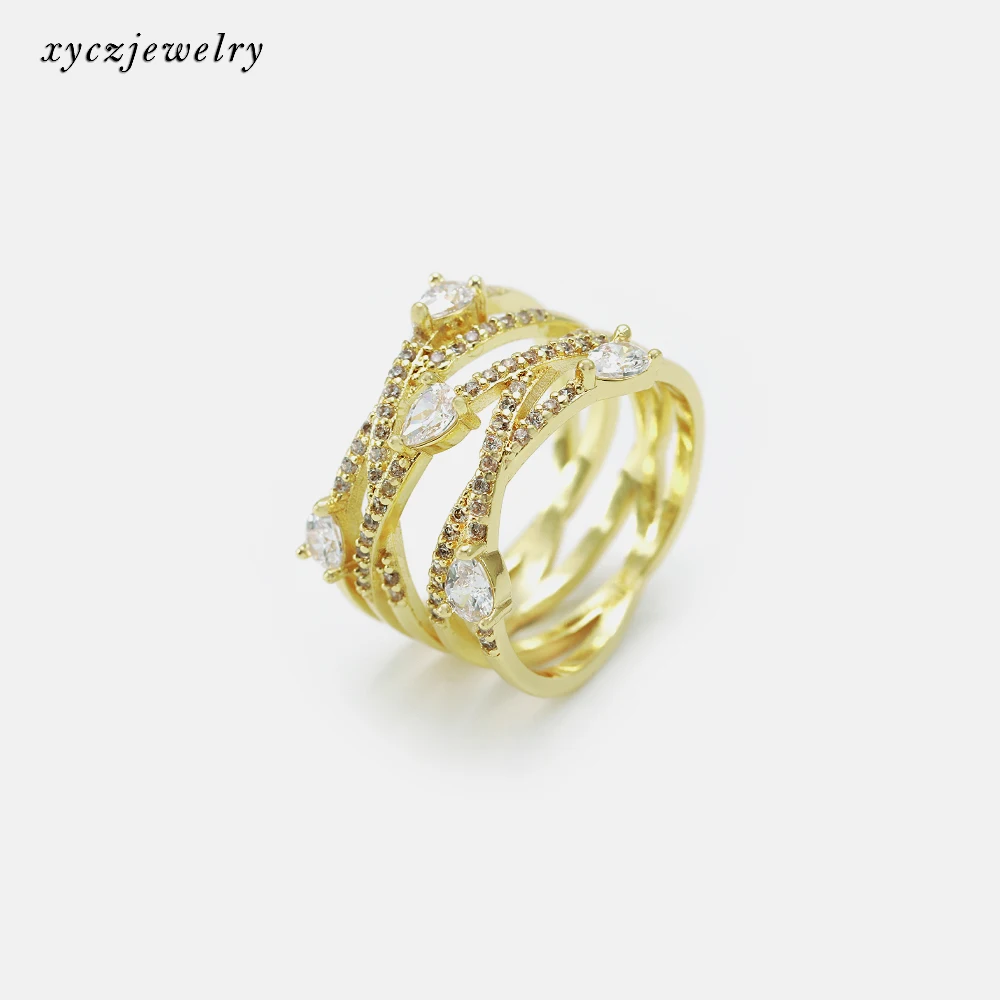 

Wholesale Fashionable Classic Party 18K White Gold Diamond Ribbon Jewelry Gold 18K Ring, Picture