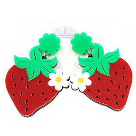 

ERS429HP018A Acrylic Fruit Dangle Drop Earrings Pineapple Strawberry Acrylic Earrings Women Jewelry