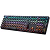 High-end 7 color mix Rainbow light 108 Typewriter Retro keys Round keycaps gaming mechanical keyboard MKSJ-1505-2