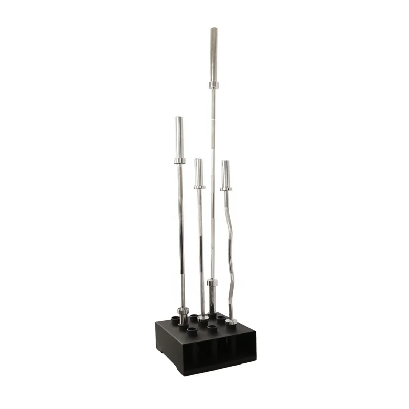 

Wholesale Steel Fitness Custom Logo Exercise Equipment Gym 9 Bar Olymp Holder Vertical Storage Barbell Bar Rack, Black