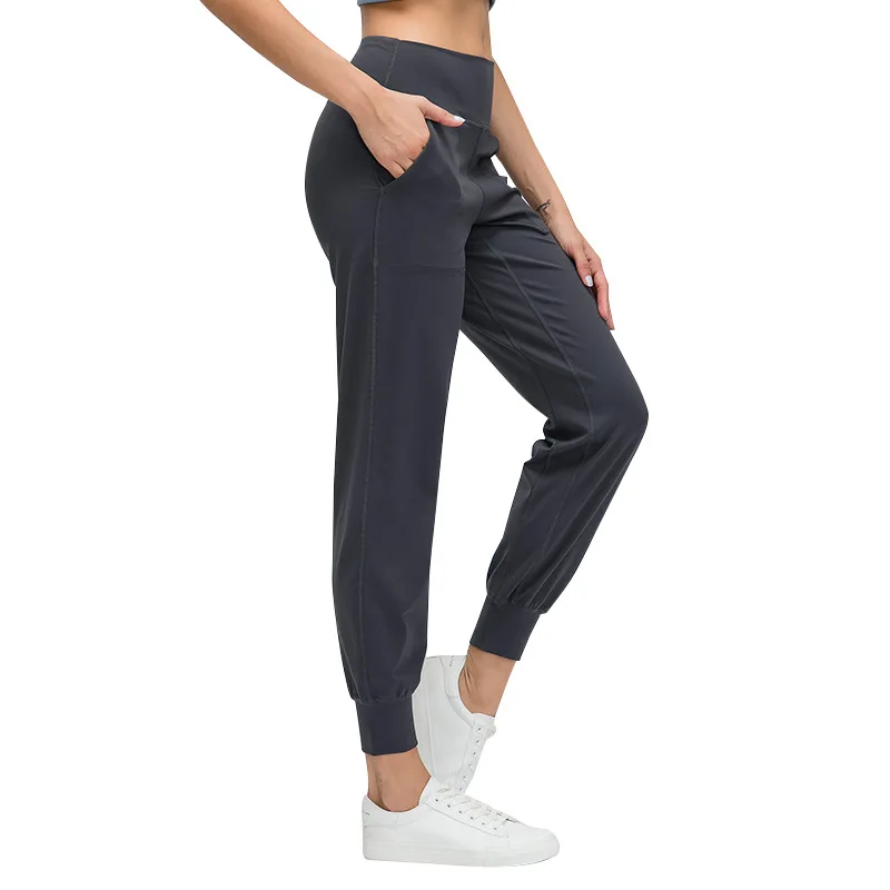 

New Slim-Fit And Ankle-Length Pants Skin Friendly Nude High Waist Hip Lifting Plastic Yoga Pants