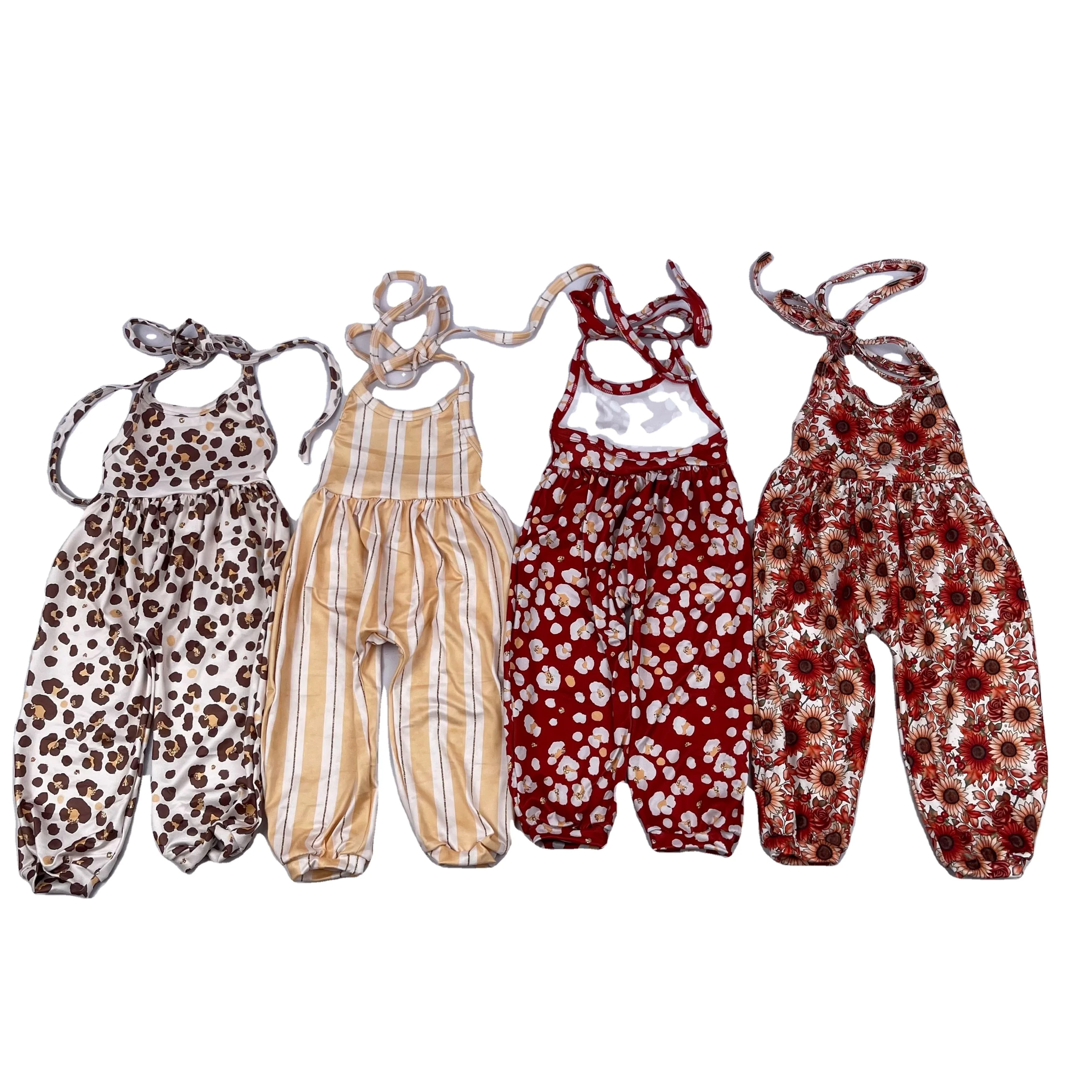 

Wholesale Baby Clothes Kid Clothing RomperJumpsuit Summer Infant Girl Romper Backless Floral Ruffle Romper Overalls Jumpsuit, As picture shows/customized