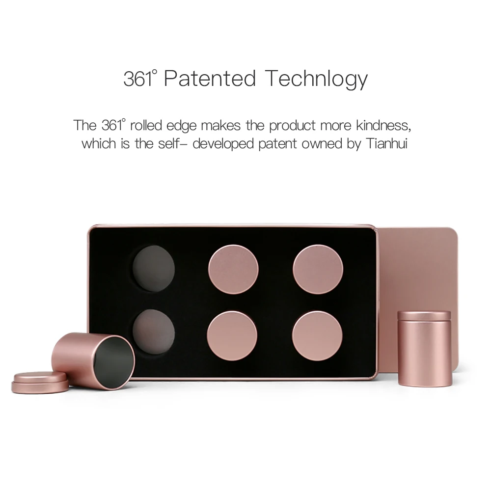 
New Design Food Grade Chocolate Coffee Cookies Rectangular Tin Box with 6 Tin Canisters 