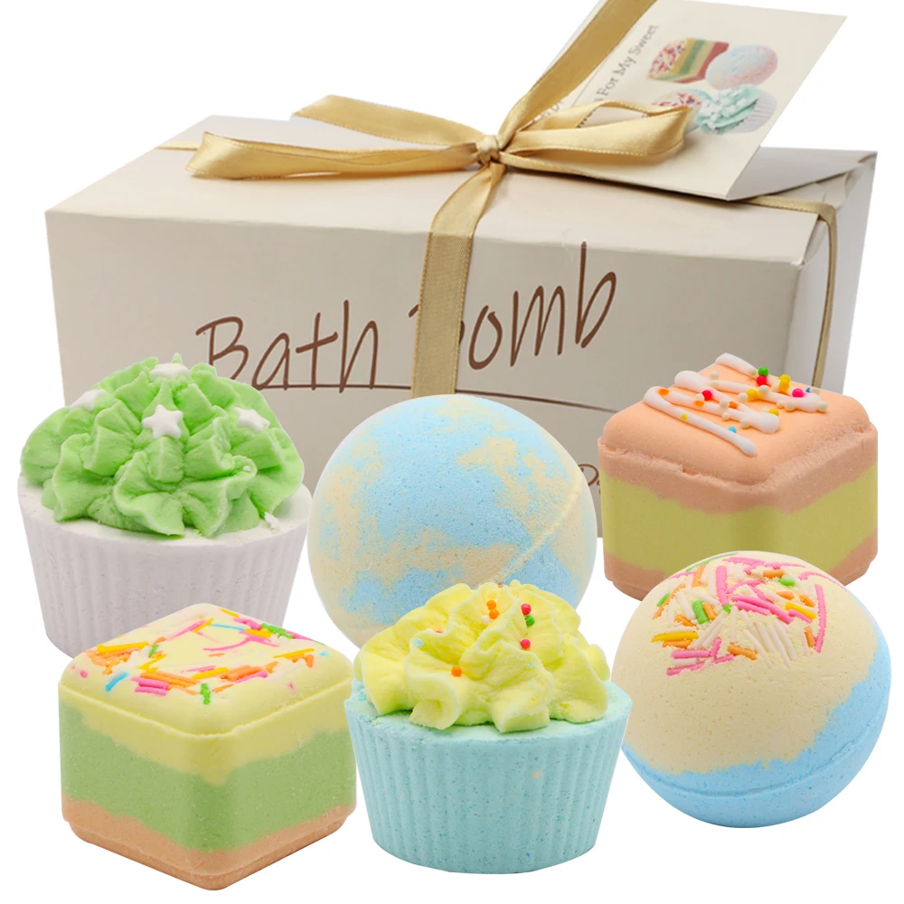 

Dropshipping Bombs Bath Fizzies Spa Kit Handmade Organic Kid Safe Fizzy Moisture Natural Bubble Bath Bombs Gift Set