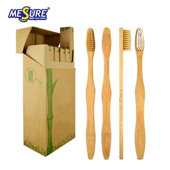 Degradable eco friendly 4 pack best bamboo toothbrush custom logo fda