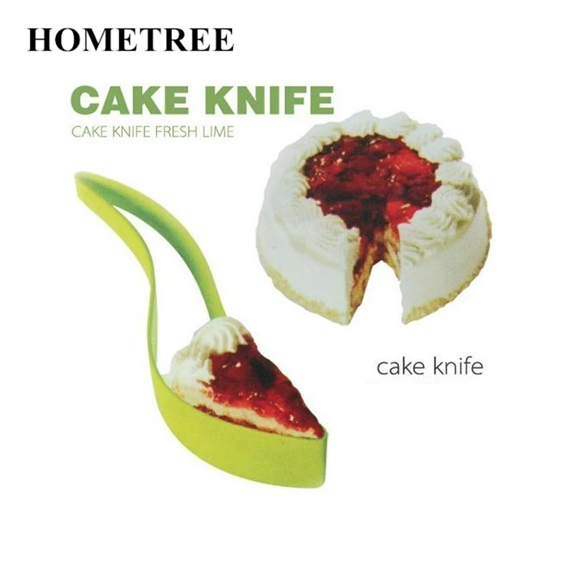 

New DIY Cake Knife With Box Practical Cake Pie Slicer Cake Cutters Cookie Fondant Dessert Tool Kitchen Gadget, Green