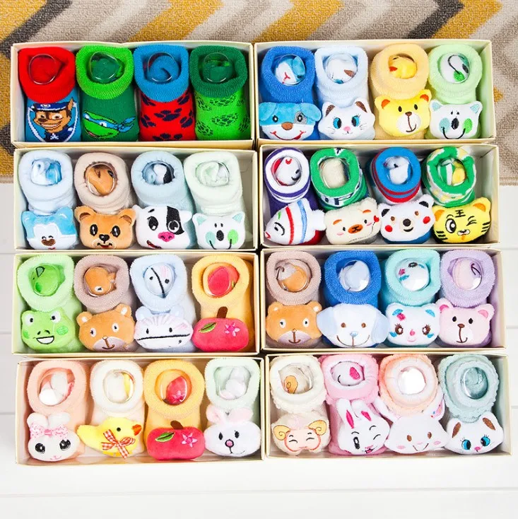 

Kids Boys Girls Socks Children Baby Toddler Fashion Cute Animal Anti Slip Socks for 0-1 Years, Picture shown