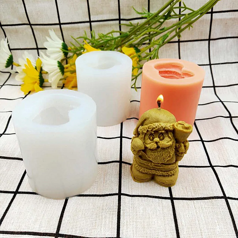 

B-1058 Three dimensional Santa Claus ins wind creative candle silicone mold DIY Aromatherapy Candle Mold