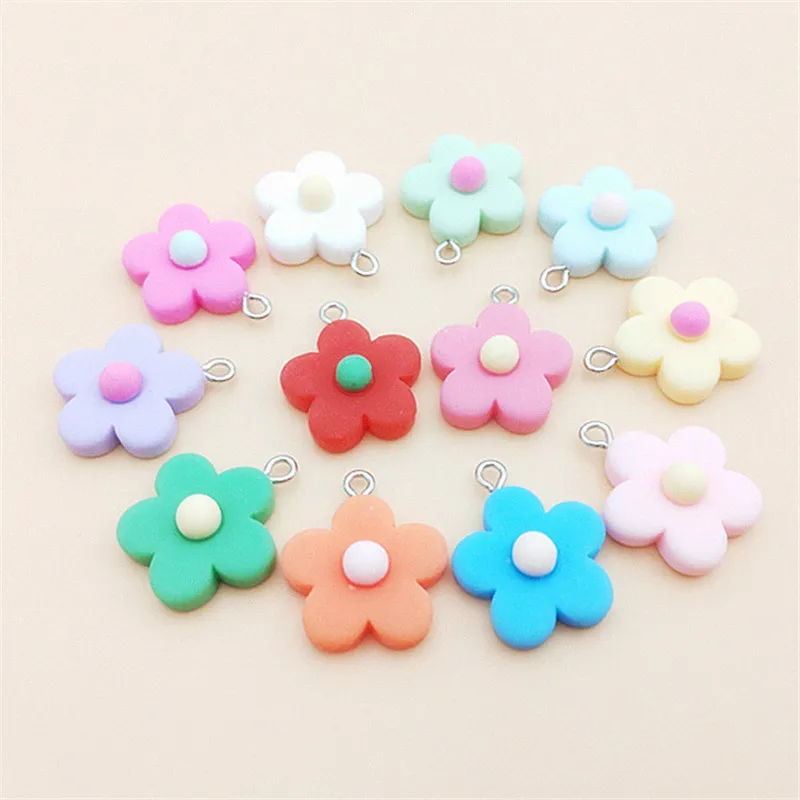 

10pcs Colorful Cute Flower Charms Findings Handmade Daisy Flowers Earrings for DIY Keychain Jewelry Pendants Accessories, Picture